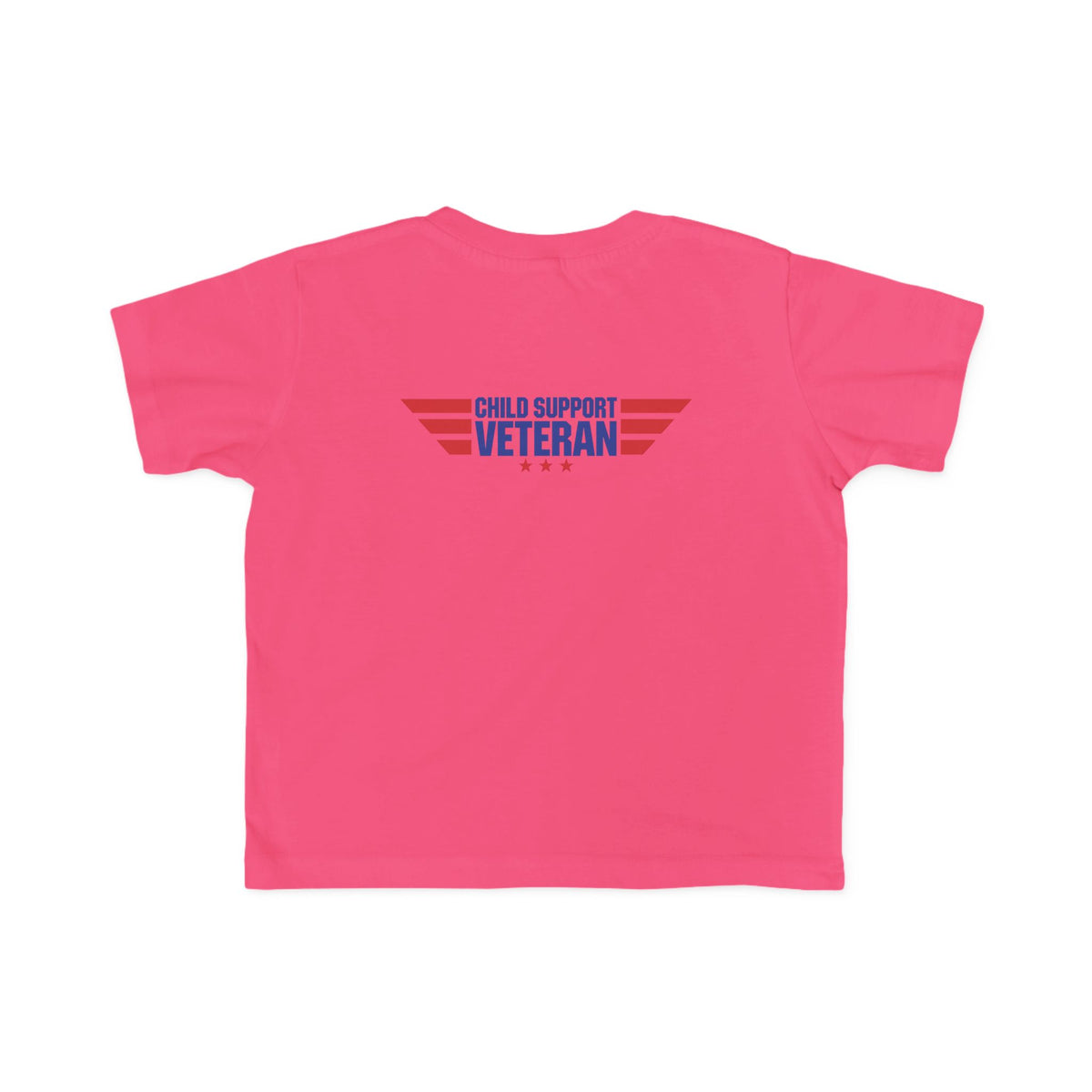 Toddler Tee - "My Dad Child Support Veteran" Patriotic Military Kids Shirt