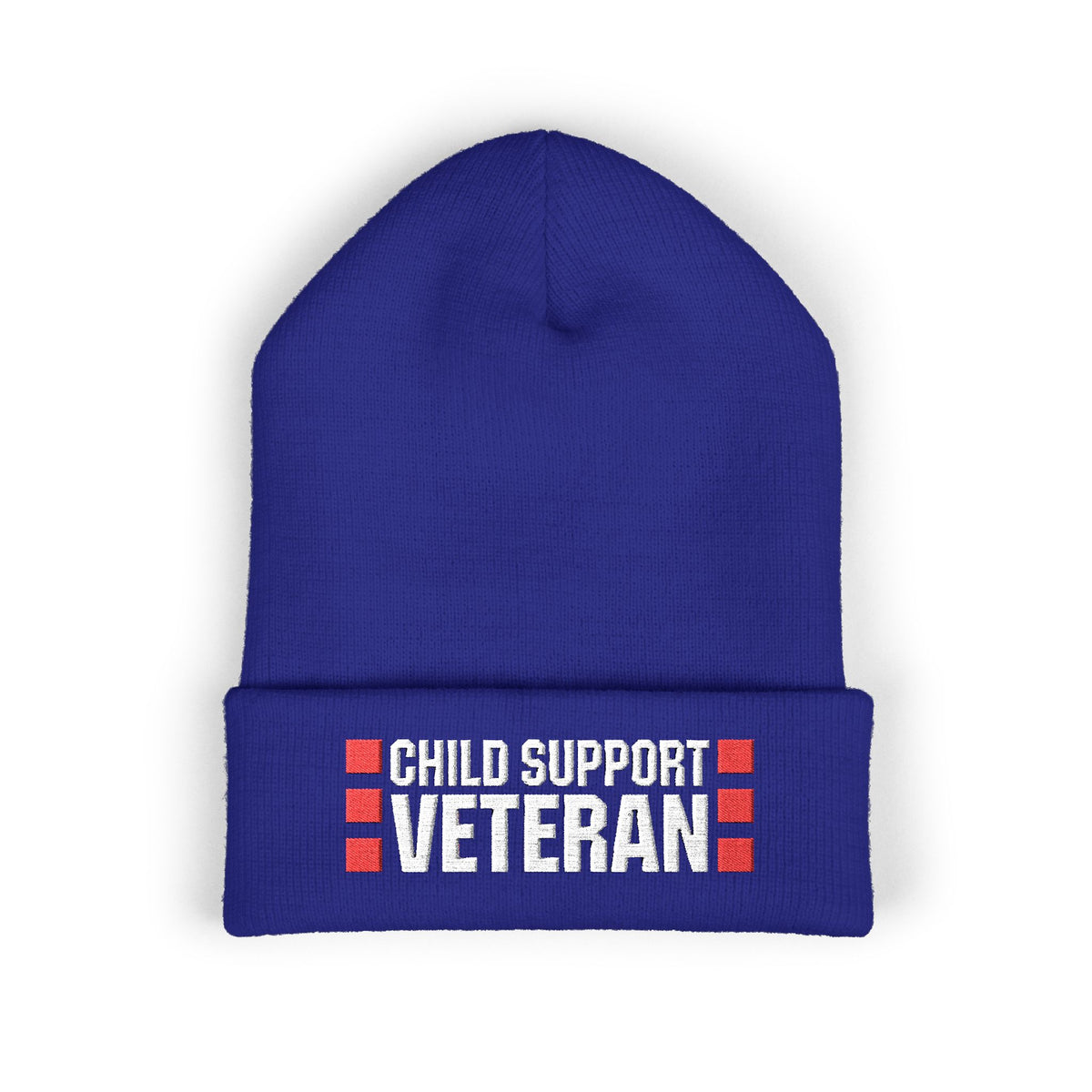 childsupportveteran Embroidered Beanie – Classic Cuffed Winter Hat