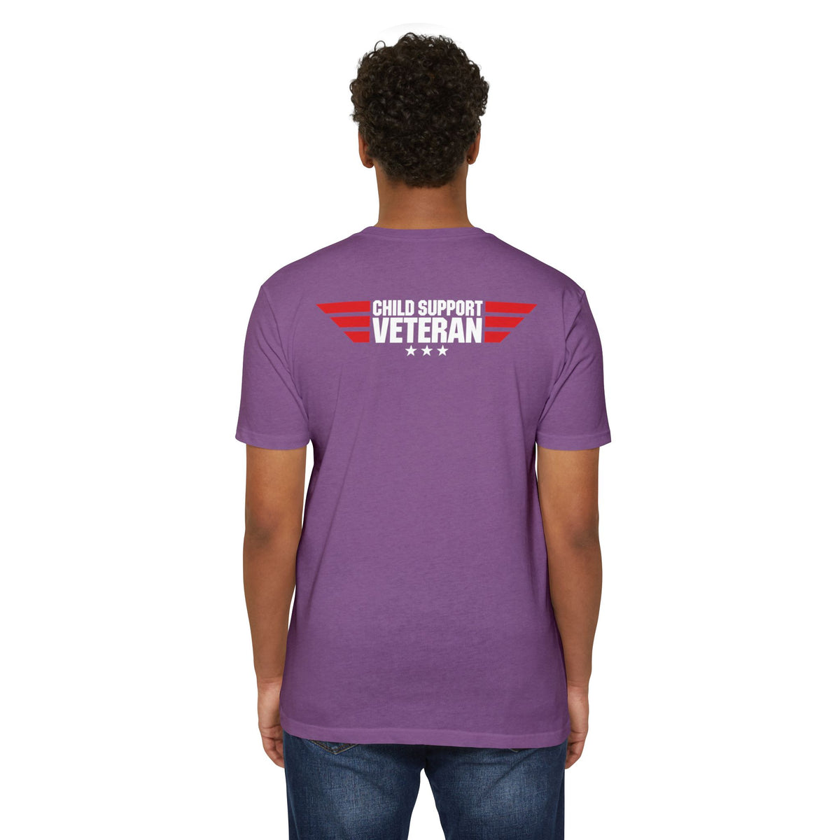 Child Support Veteran T-Shirt — "Real Parents Show Up" Patriotic Dad Shirt