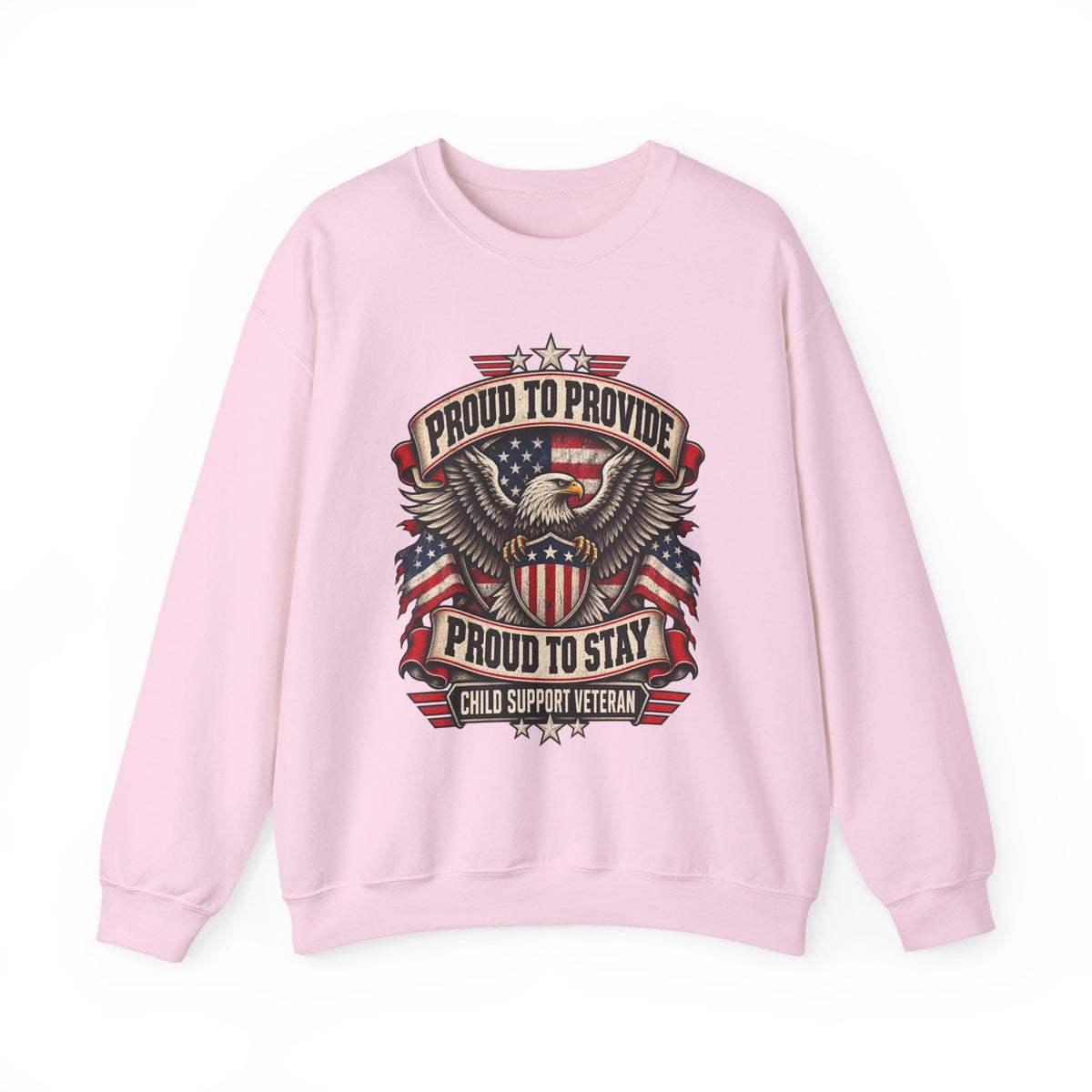 Child Support Veteran Crewneck Sweatshirt — CSV Emblem Pullover