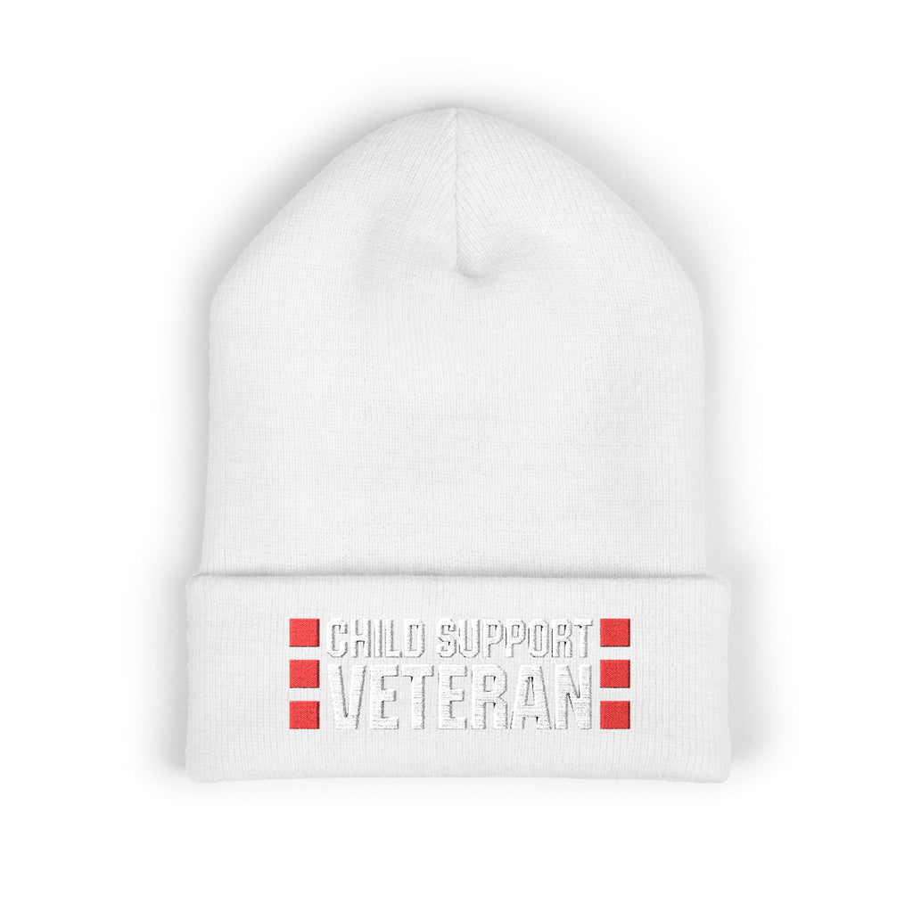 childsupportveteran Embroidered Beanie – Classic Cuffed Winter Hat