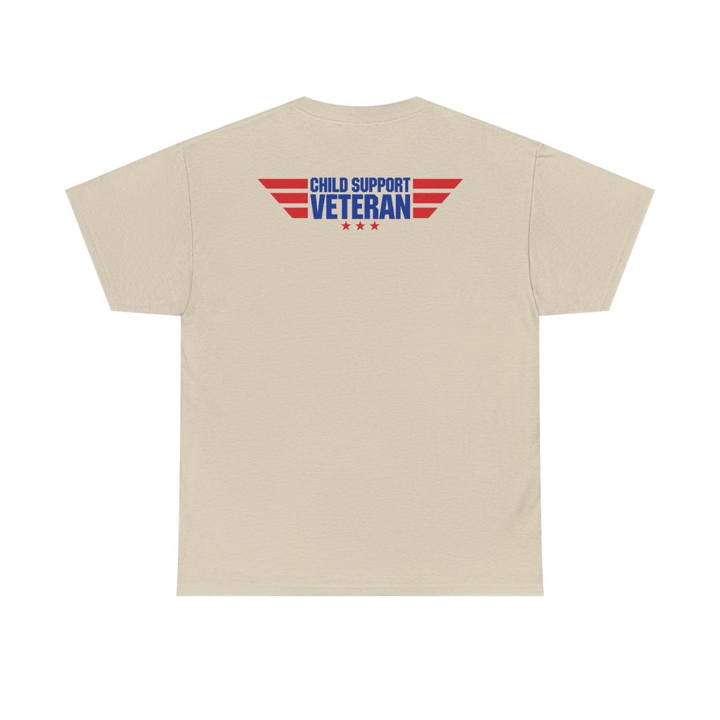 Raised By A Child Support Veteran T‑Shirt – Patriotic Military Tribute Tee