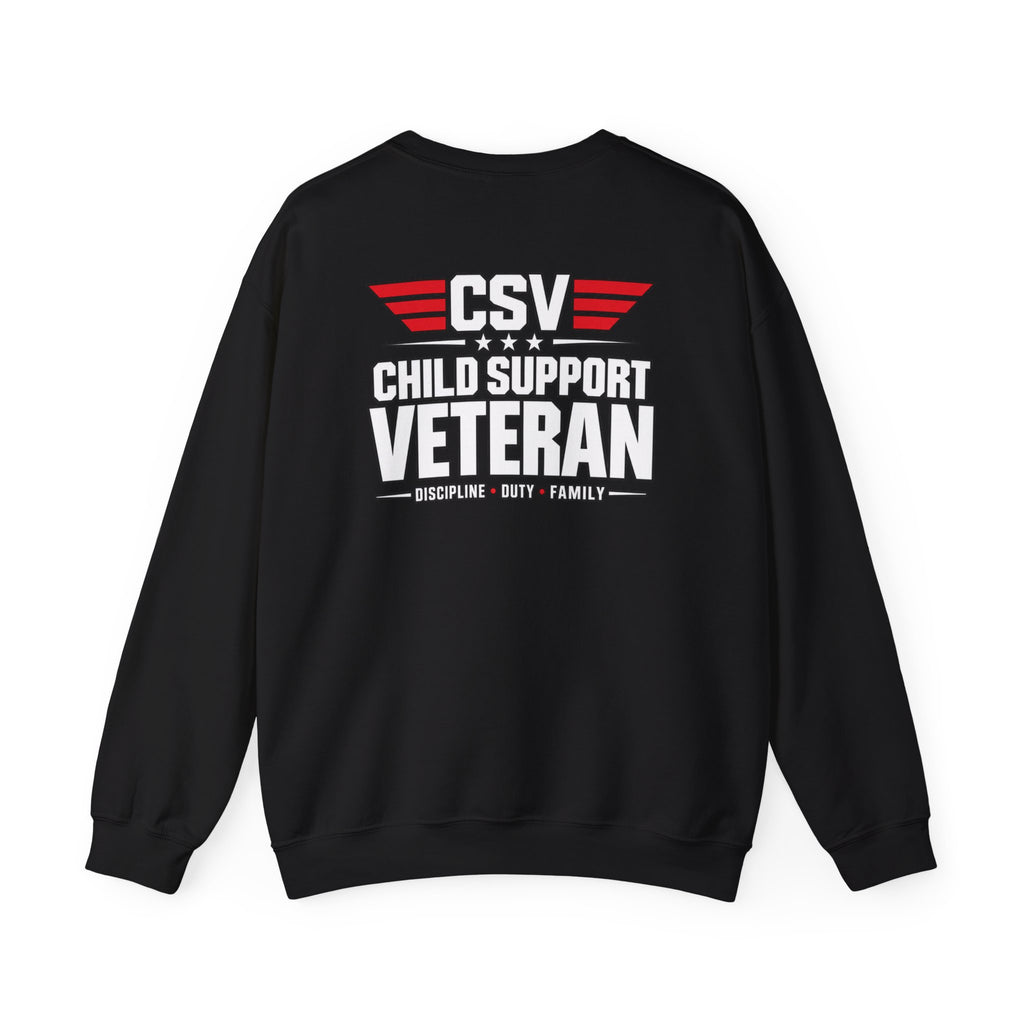 Child Support Veteran Crewneck Sweatshirt — CSV Emblem Pullover