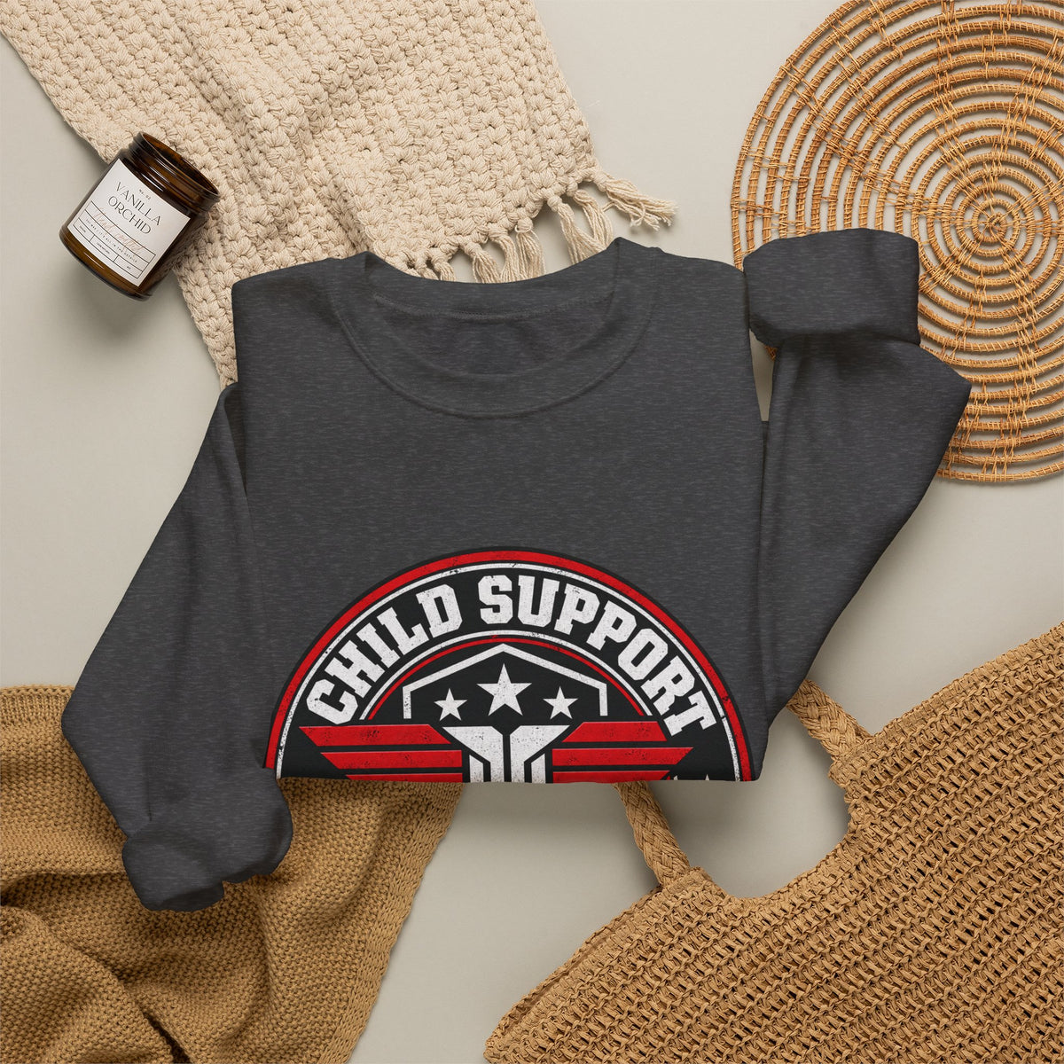 Child Support Veteran Crewneck Sweatshirt — CSV Emblem Pullover