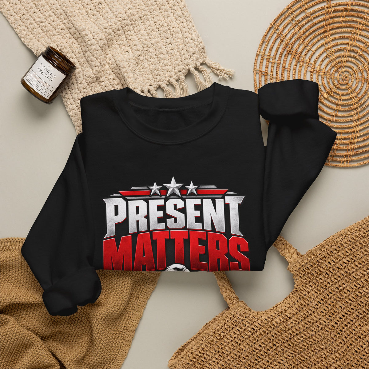 Present Matters Crewneck — Child Support Veteran Sweatshirt