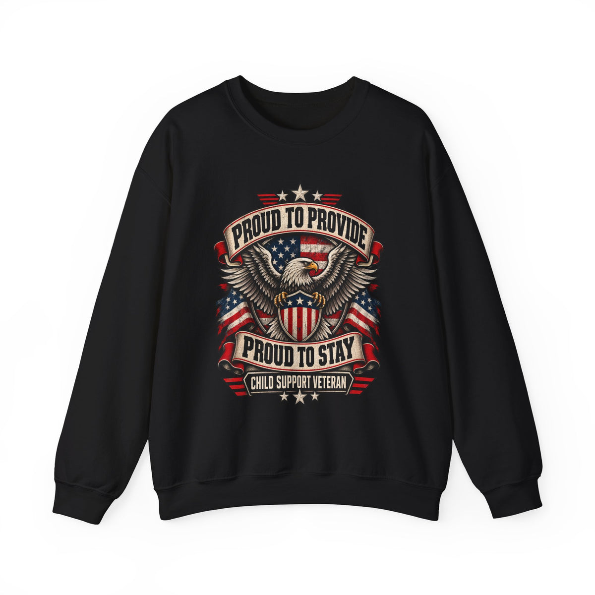 Child Support Veteran Crewneck Sweatshirt — CSV Emblem Pullover