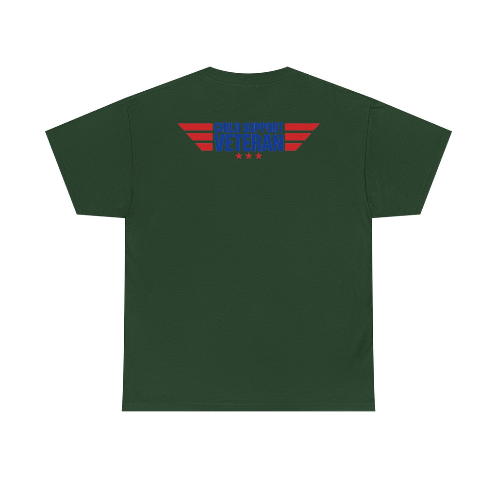 Raised By A Child Support Veteran T‑Shirt – Patriotic Military Tribute Tee