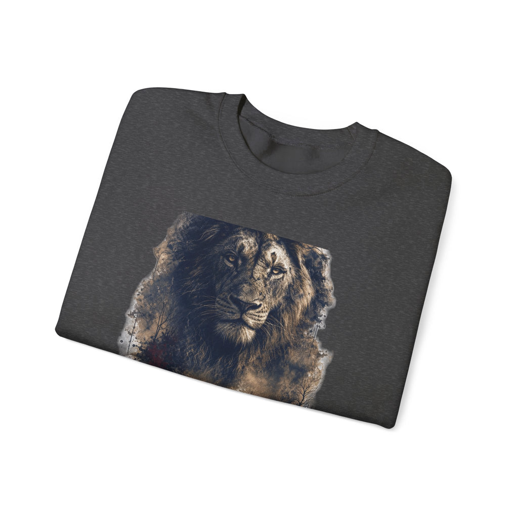 Crewneck Sweatshirt — Child Support Veteran Lion Graphic