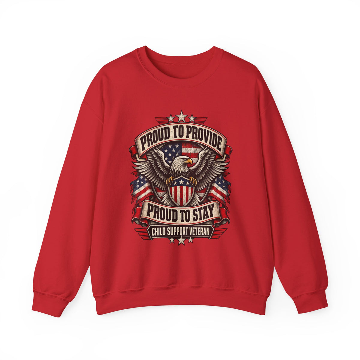 Child Support Veteran Crewneck Sweatshirt — CSV Emblem Pullover