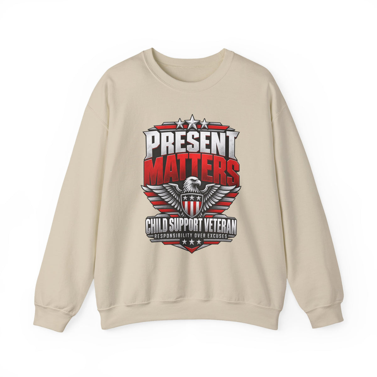 Child Support Veteran Crewneck Sweatshirt — CSV Emblem Pullover