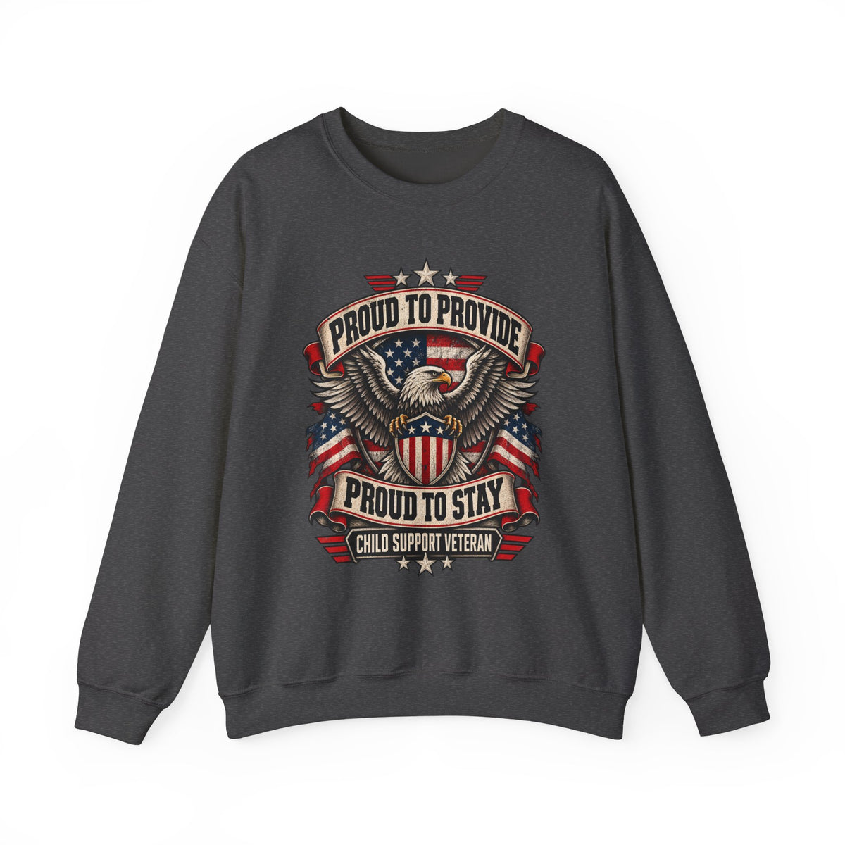 Child Support Veteran Crewneck Sweatshirt — CSV Emblem Pullover