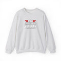 Veteran Dad Sweatshirt — Distressed USA Proud Veteran Crewneck