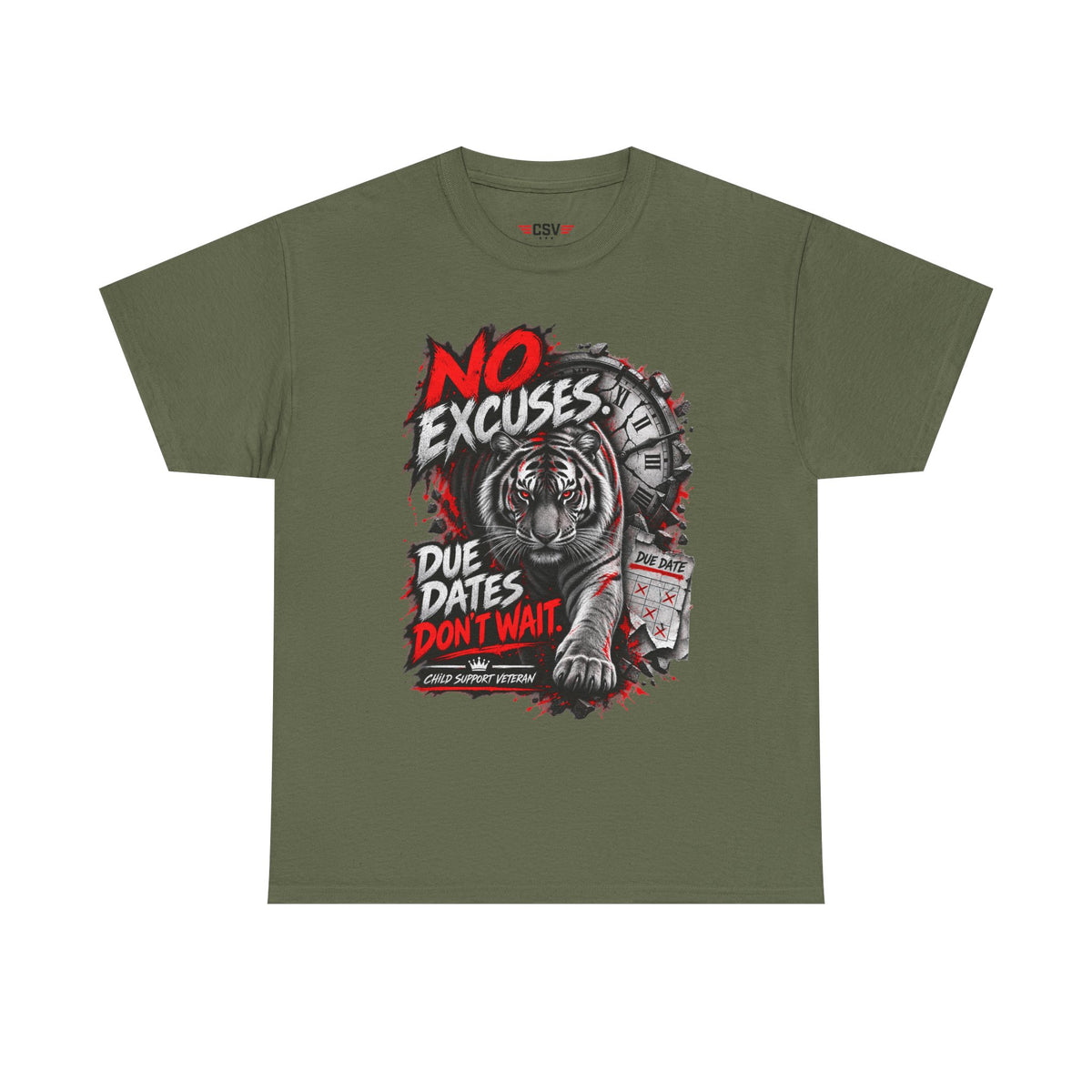 NO EXCUSES Unisex Heavy Cotton Tee