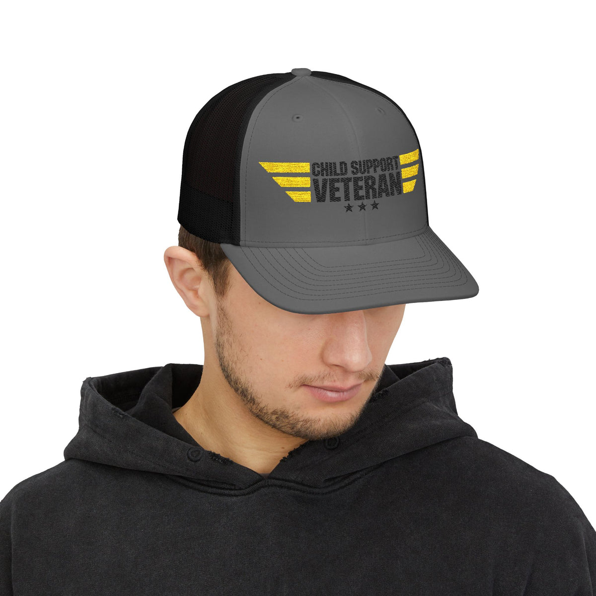 CSV Embroidered Trucker Cap — Retro Winged Logo Snapback