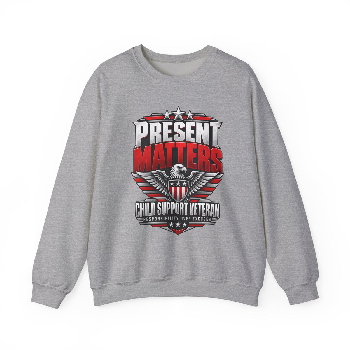 Child Support Veteran Crewneck Sweatshirt — CSV Emblem Pullover