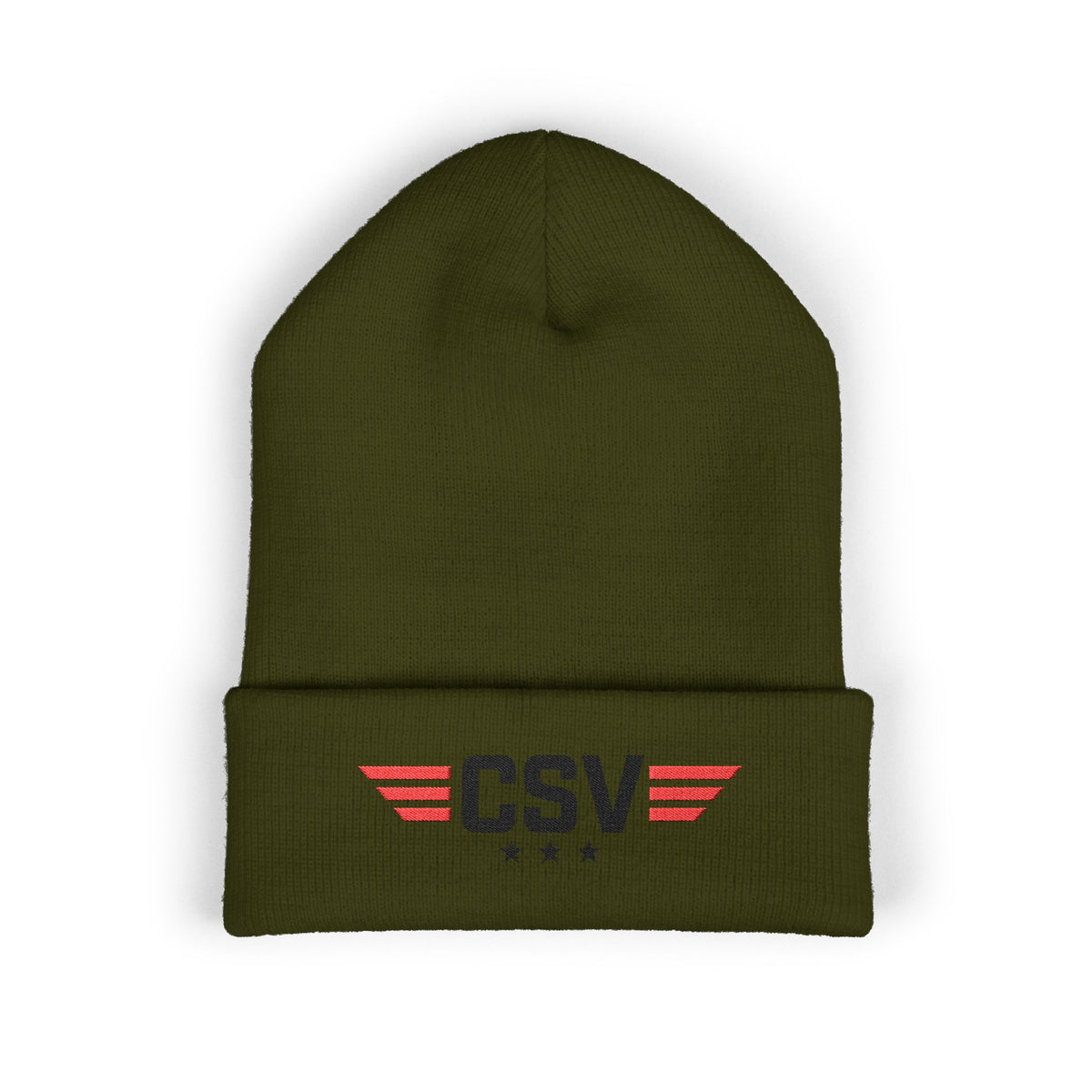 CSV  Embroidered Beanie – Classic Cuffed Winter Hat