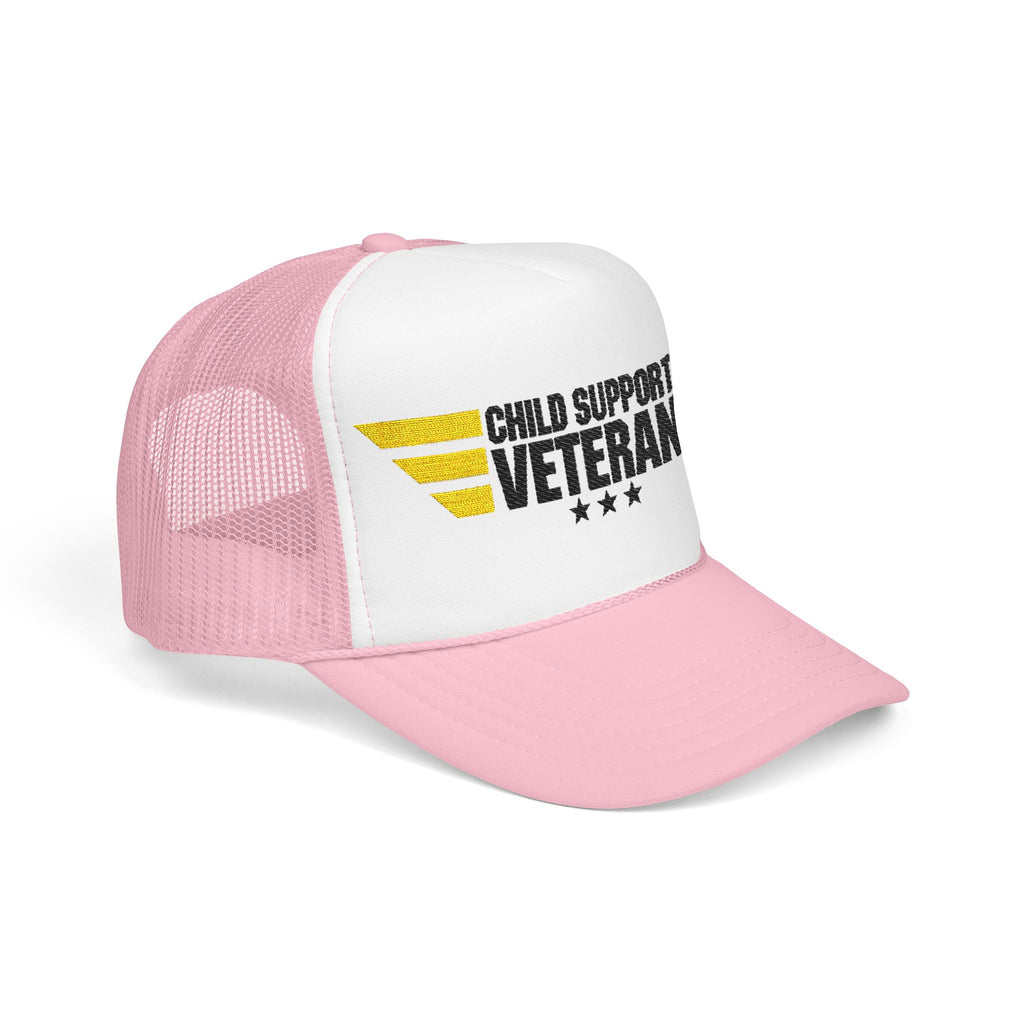 Veteran Wings Trucker Hat — Distressed 'Proud Support Veteran' Foam Cap