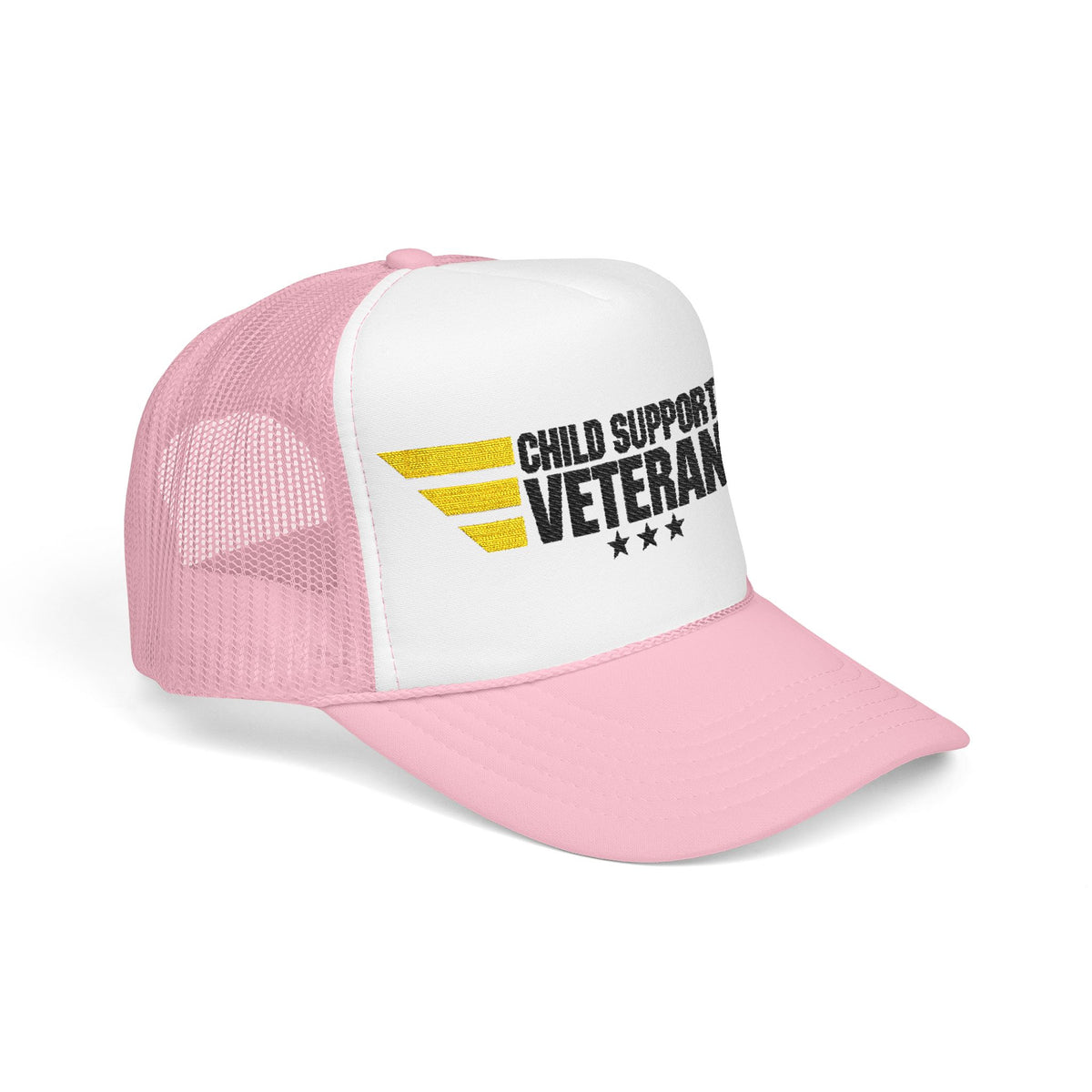Veteran Wings Trucker Hat — Distressed 'Proud Support Veteran' Foam Cap
