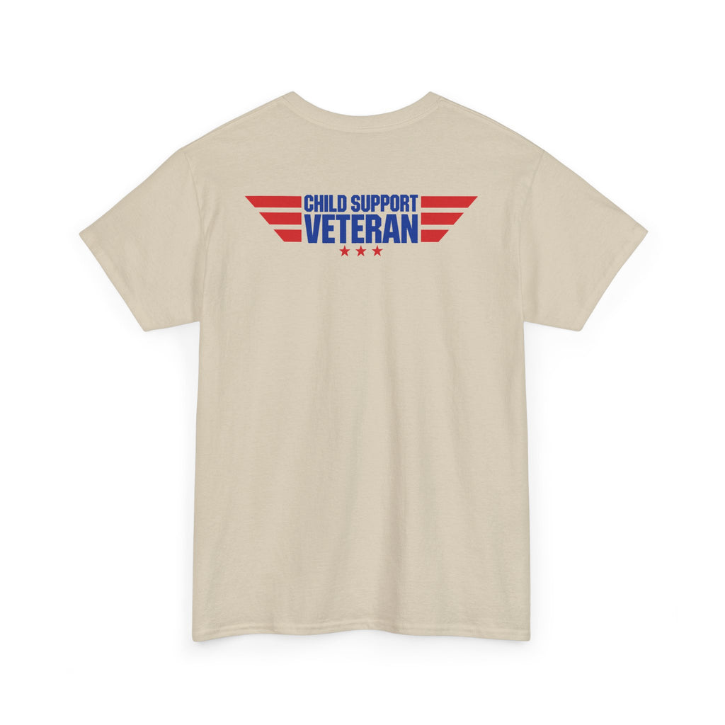 Raised By A Child Support Veteran T‑Shirt – Patriotic Military Tribute Tee