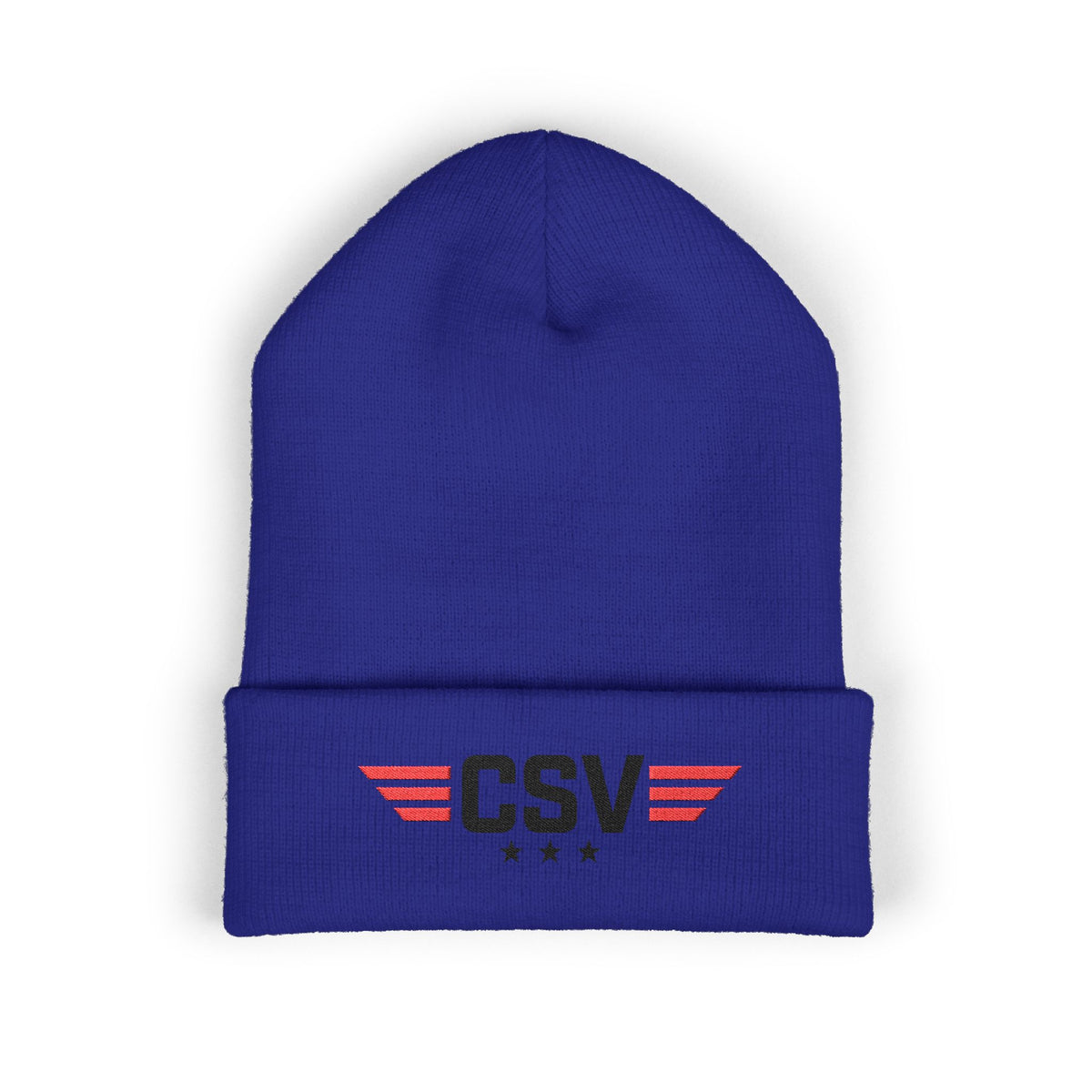 CSV  Embroidered Beanie – Classic Cuffed Winter Hat