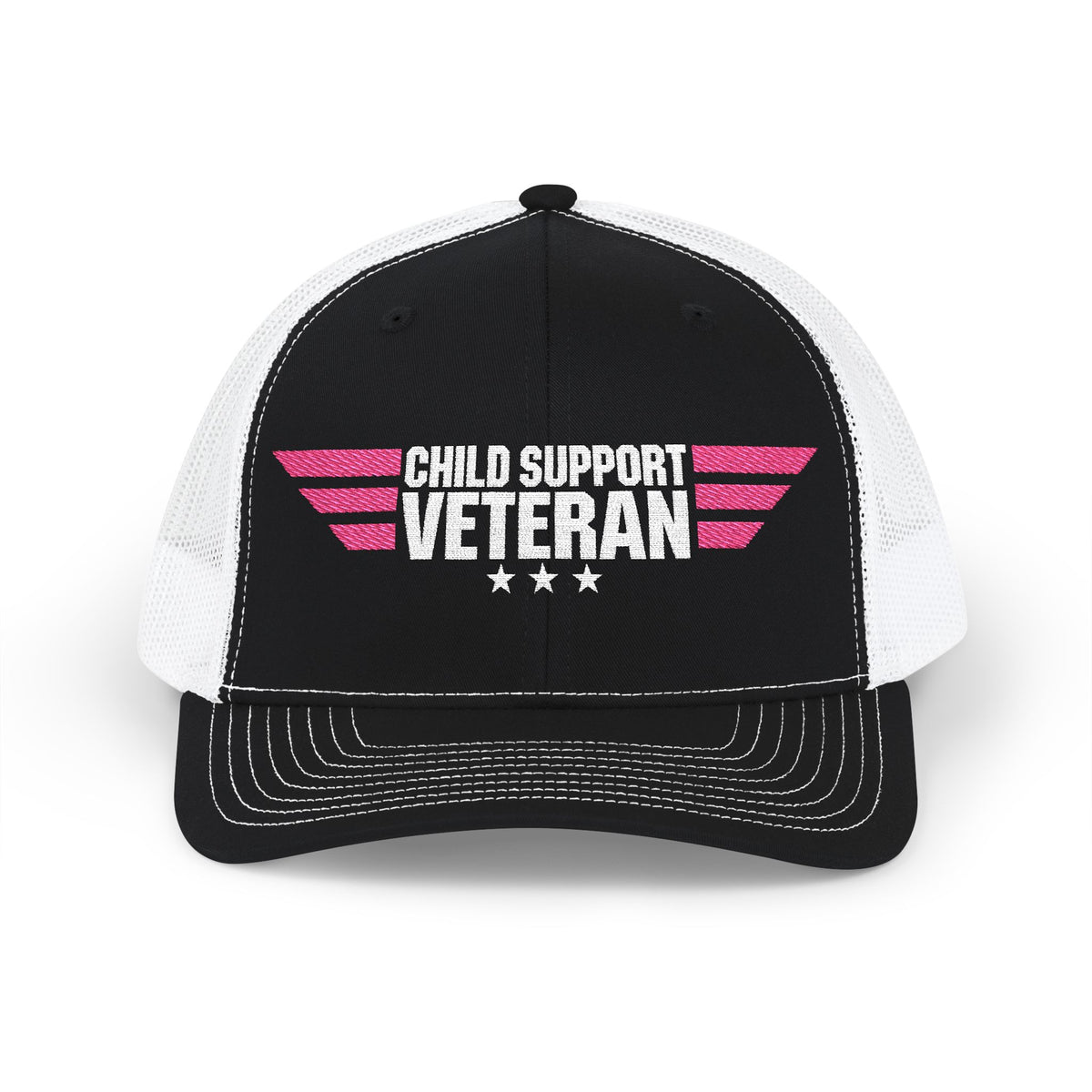 Embroidered Trucker Cap — Retro Winged Logo Snapback
