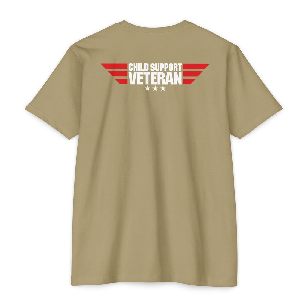 Child Support Veteran T-Shirt — "Real Parents Show Up" Patriotic Dad Shirt