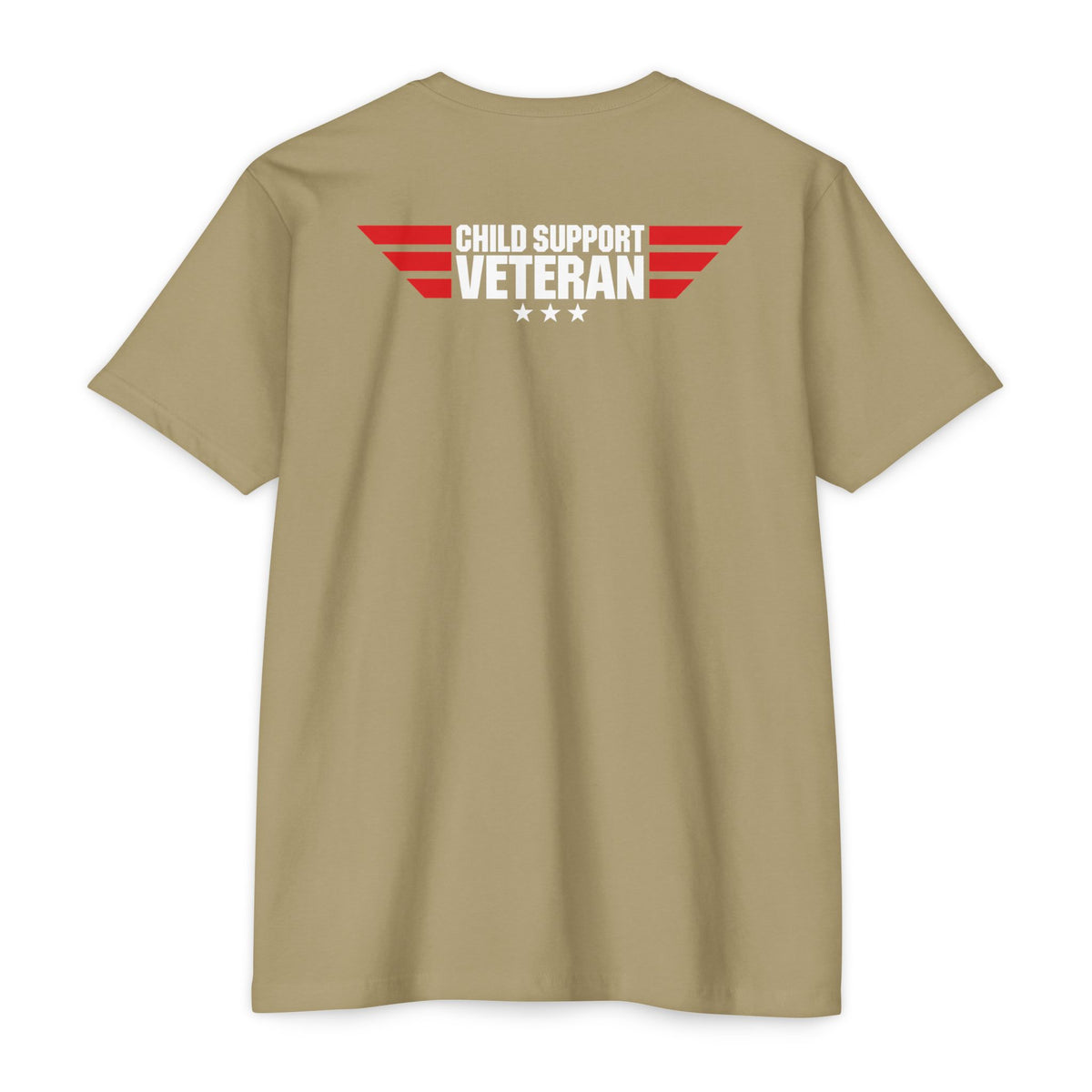 Child Support Veteran T-Shirt — "Real Parents Show Up" Patriotic Dad Shirt