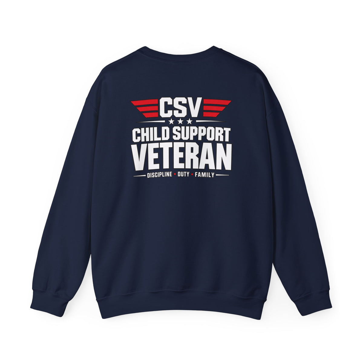 Child Support Veteran Crewneck Sweatshirt — CSV Emblem Pullover
