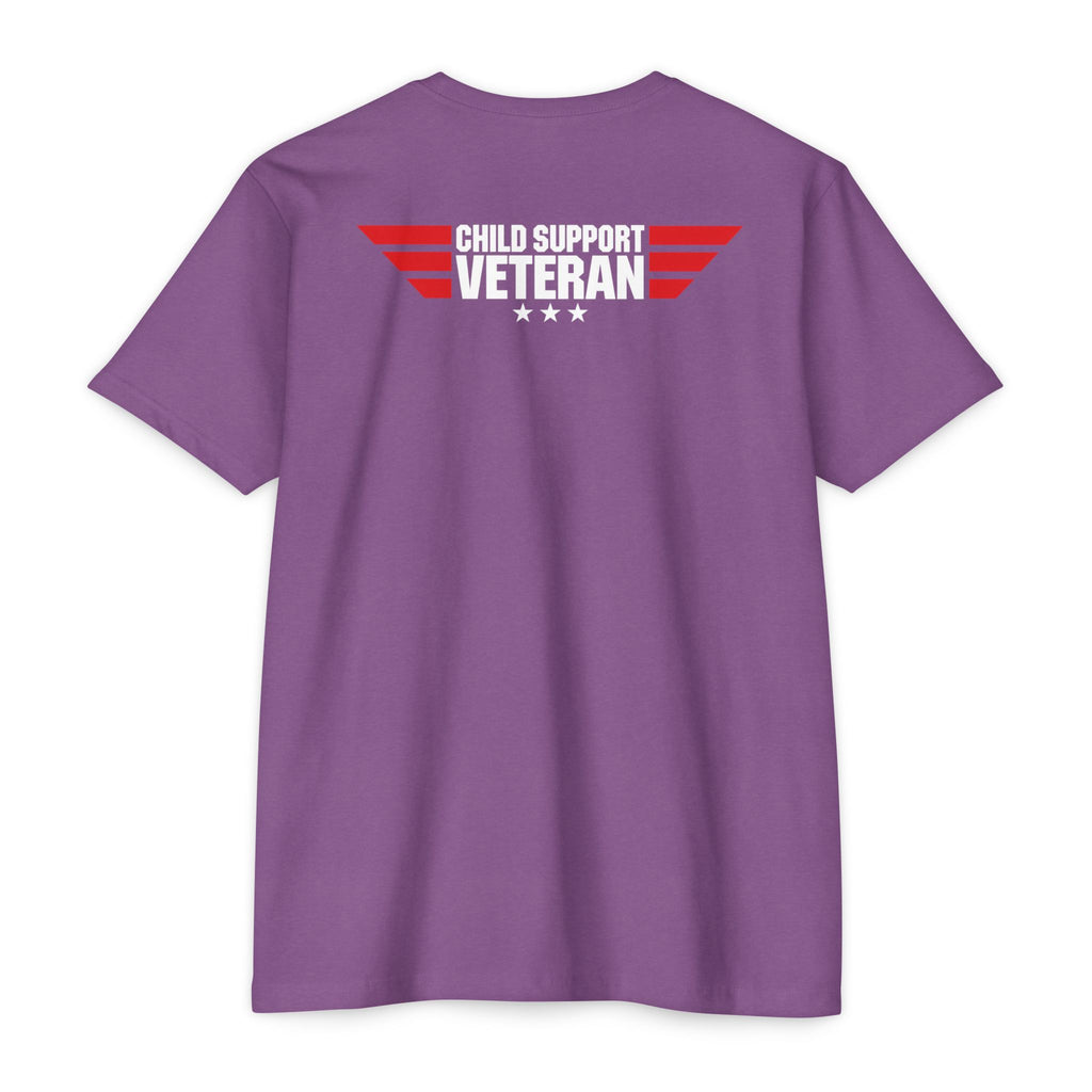 Child Support Veteran T-Shirt — "Real Parents Show Up" Patriotic Dad Shirt