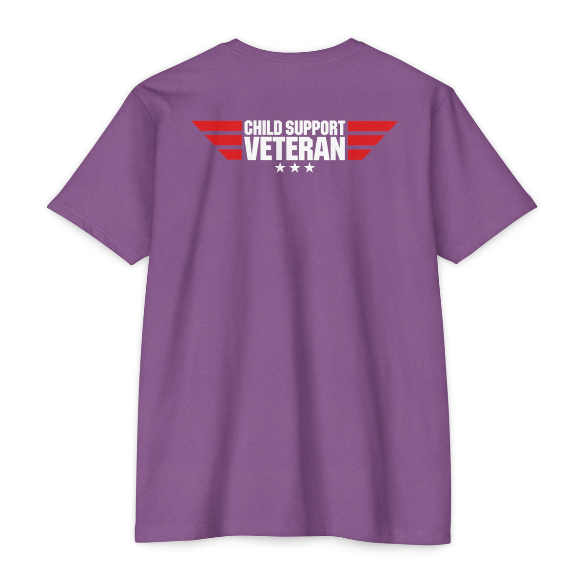Child Support Veteran T-Shirt — "Real Parents Show Up" Patriotic Dad Shirt