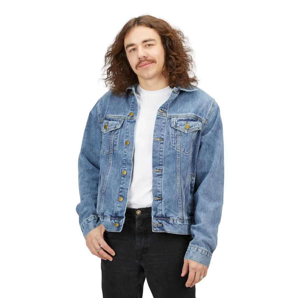 Child Support Veteran Denim Jacket — CSV Back Print Men’s Jean Jacket