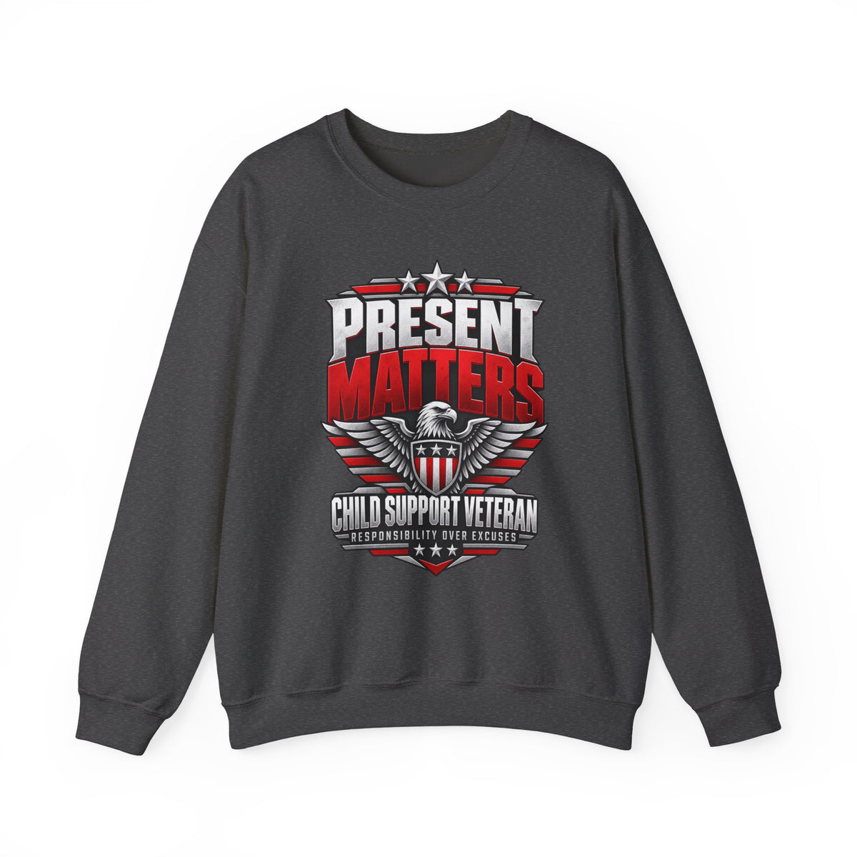 Child Support Veteran Crewneck Sweatshirt — CSV Emblem Pullover