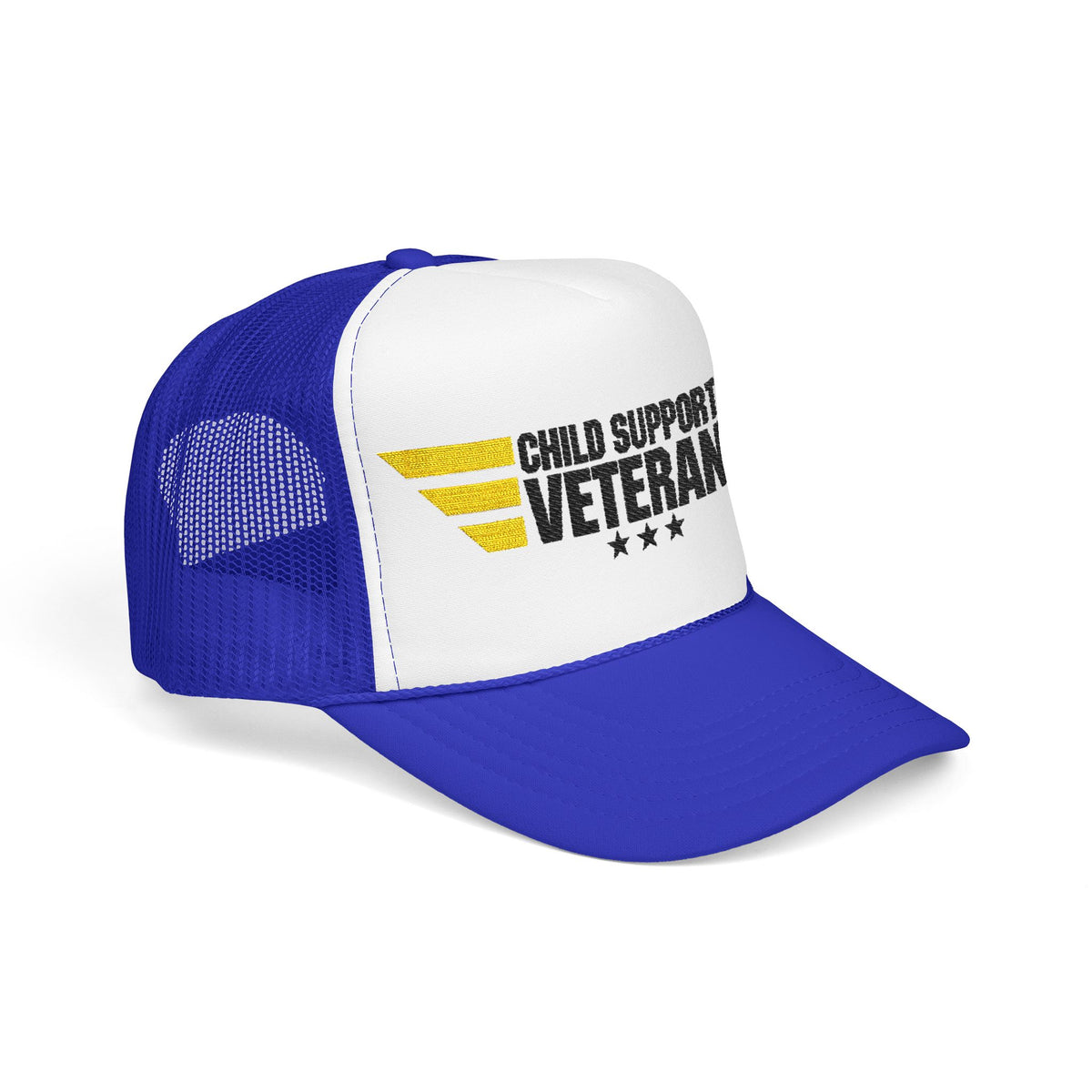 Veteran Wings Trucker Hat — Distressed 'Proud Support Veteran' Foam Cap