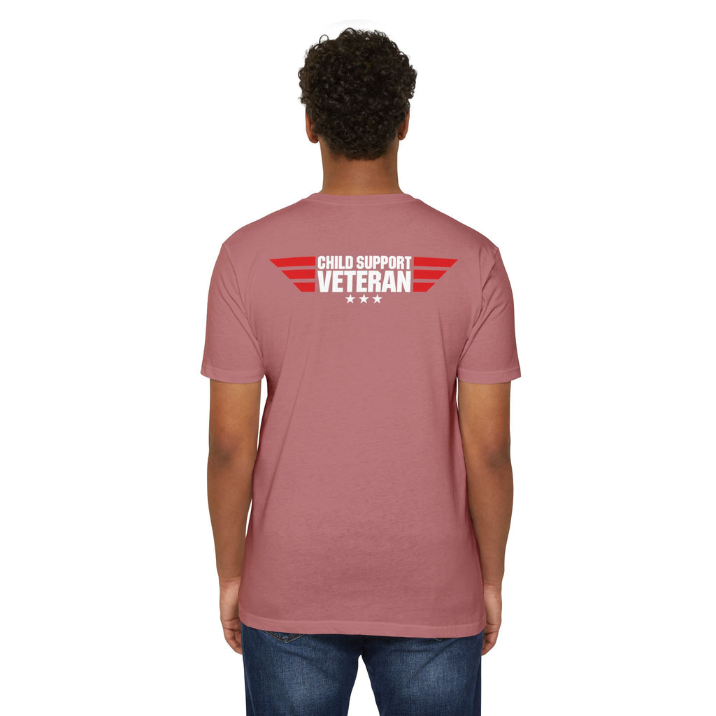 Child Support Veteran T-Shirt — "Real Parents Show Up" Patriotic Dad Shirt