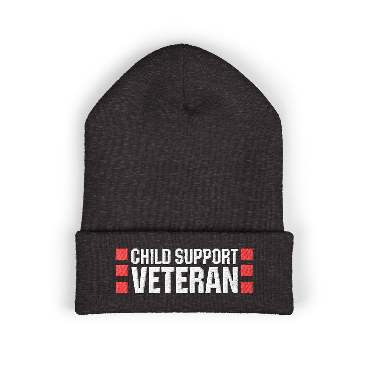 childsupportveteran Embroidered Beanie – Classic Cuffed Winter Hat