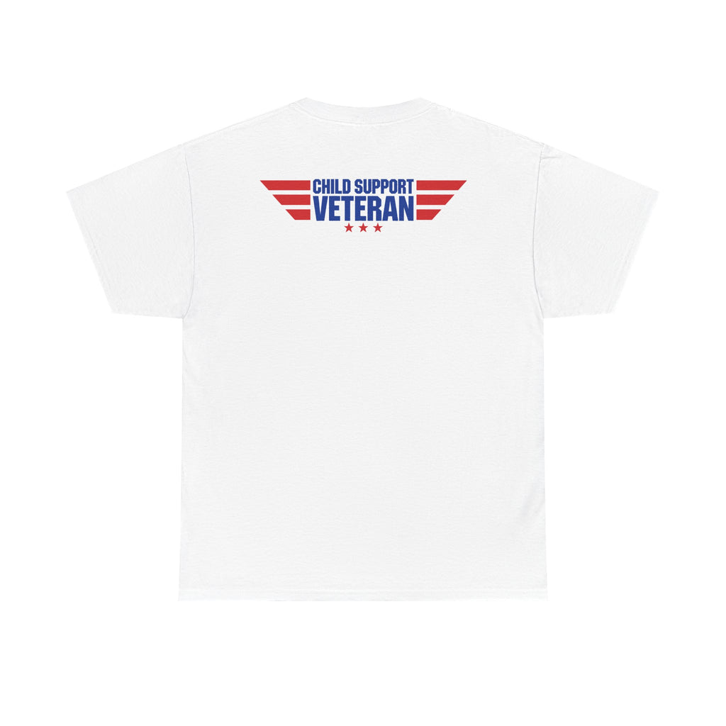 Raised By A Child Support Veteran T‑Shirt – Patriotic Military Tribute Tee