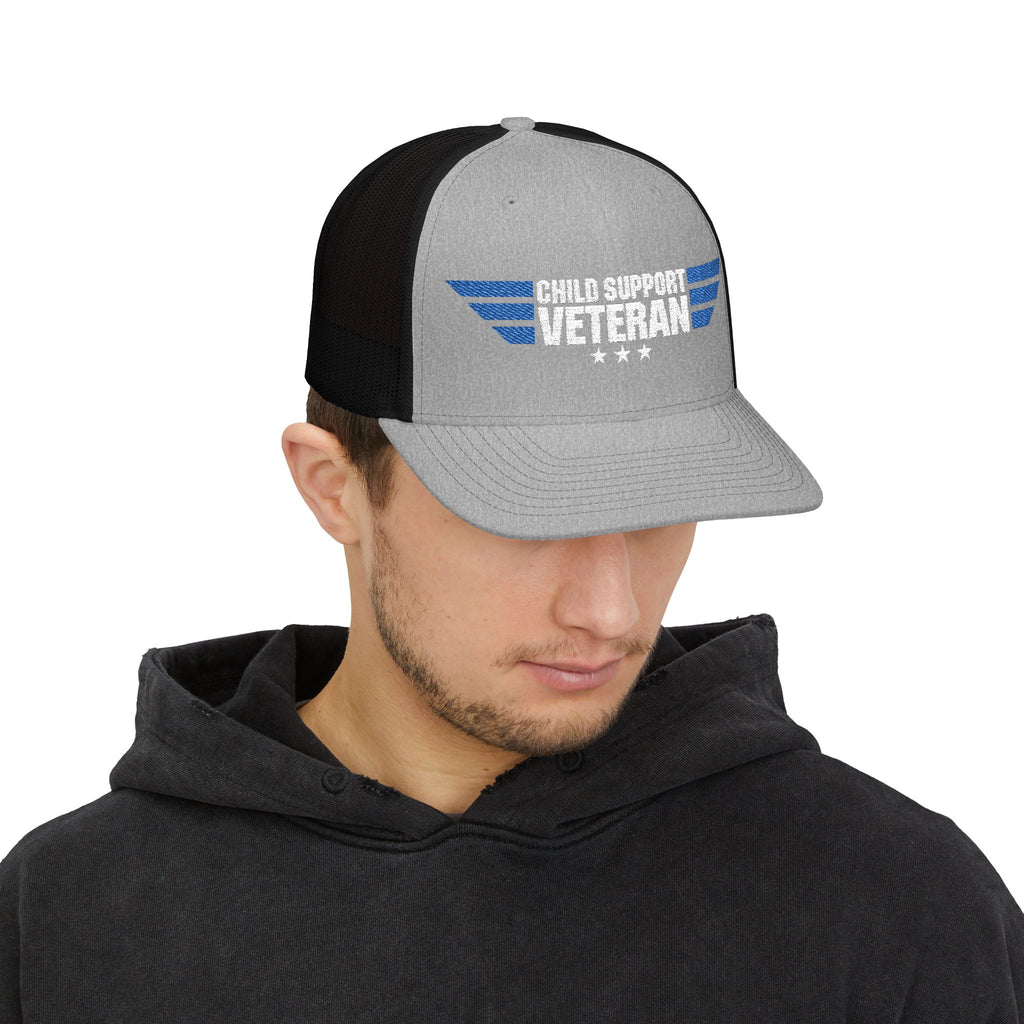 Embroidered Trucker Cap — Retro Winged Logo Snapback