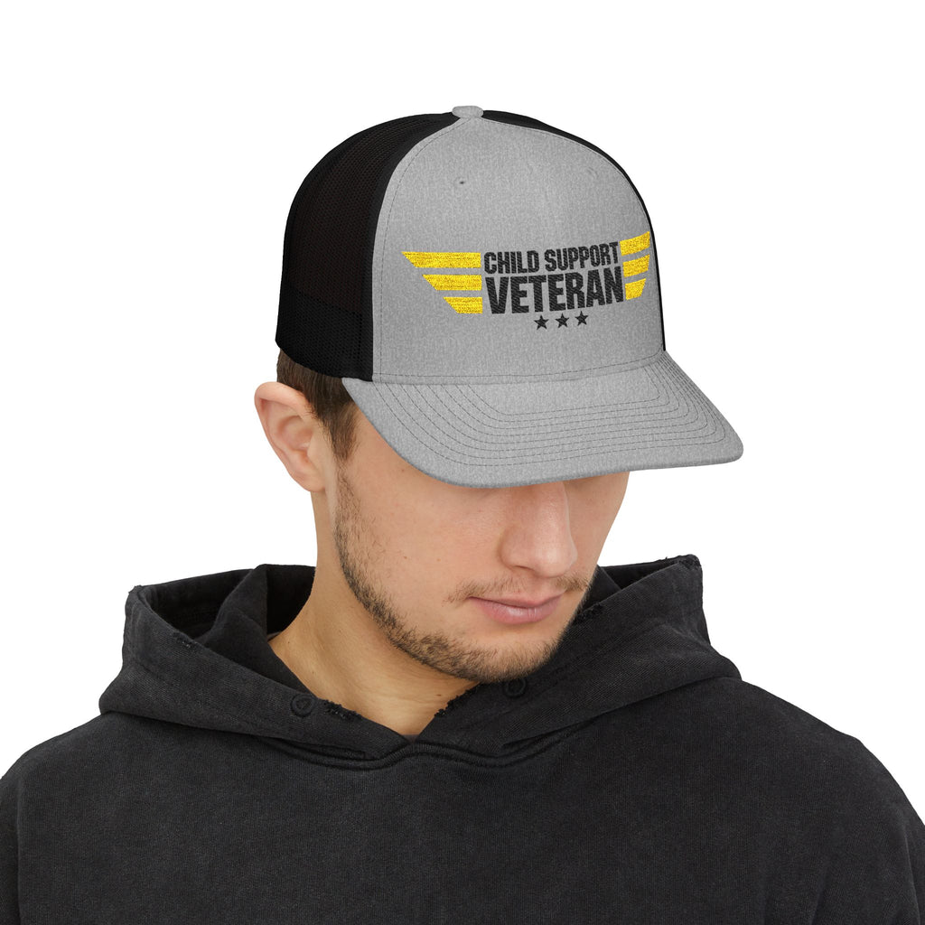 CSV Embroidered Trucker Cap — Retro Winged Logo Snapback