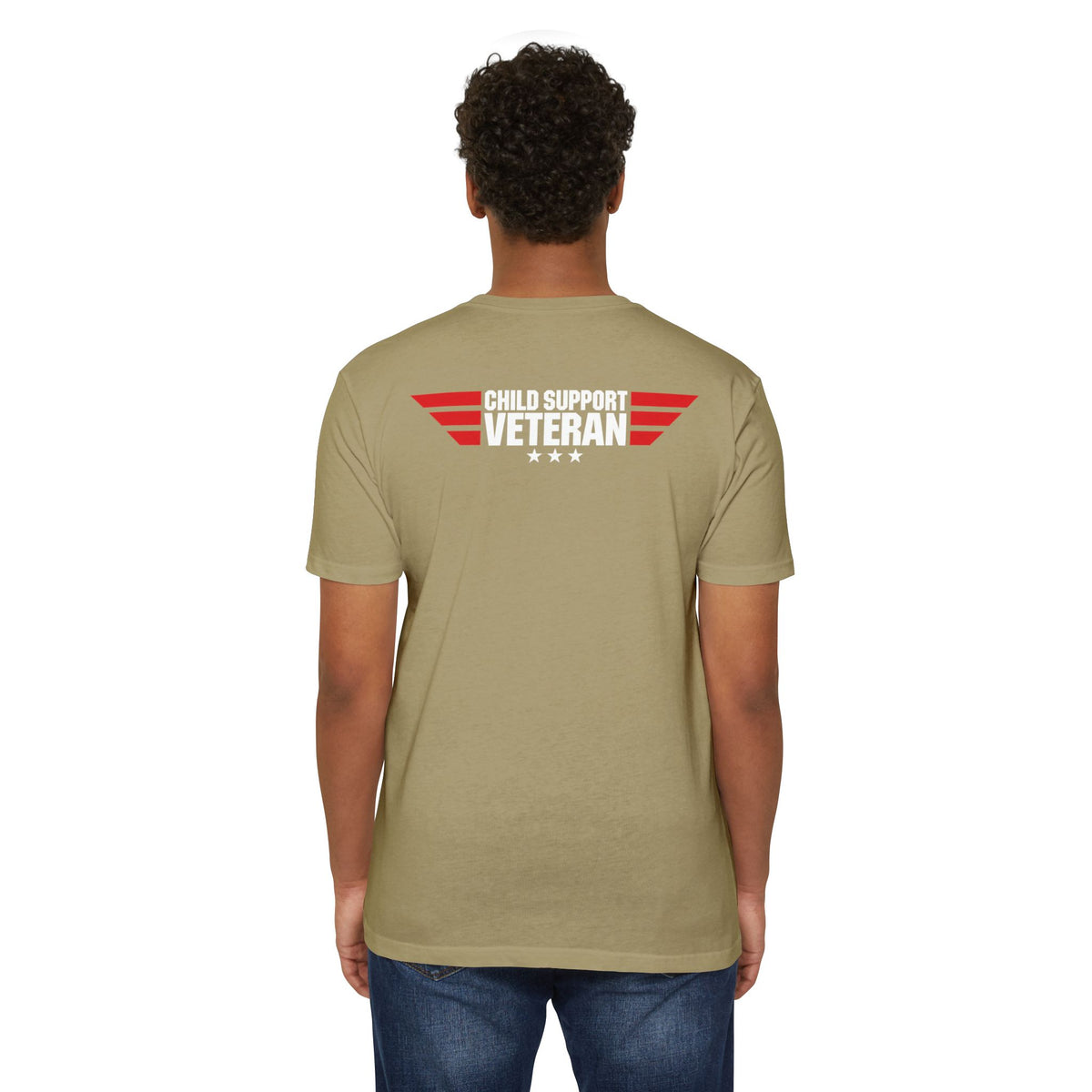 Child Support Veteran T-Shirt — "Real Parents Show Up" Patriotic Dad Shirt
