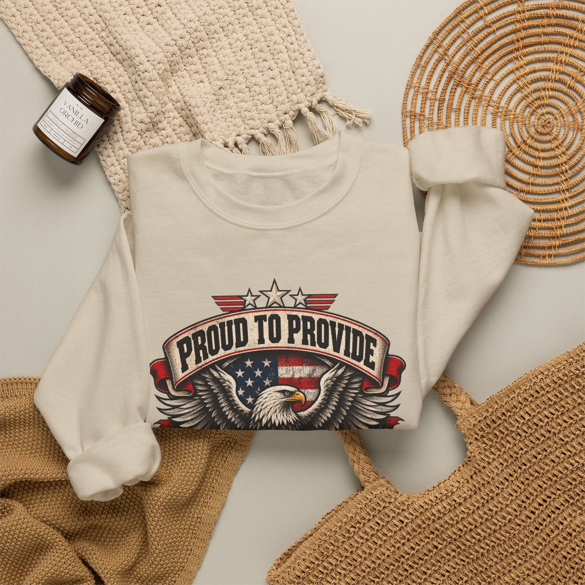 Child Support Veteran Crewneck Sweatshirt — CSV Emblem Pullover
