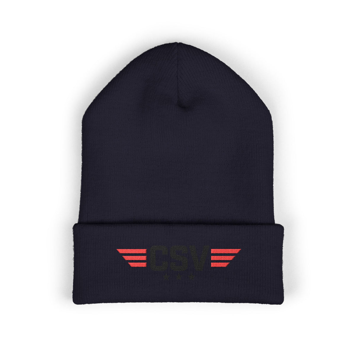 CSV  Embroidered Beanie – Classic Cuffed Winter Hat