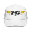 Veteran Wings Trucker Hat — Distressed 'Proud Support Veteran' Foam Cap