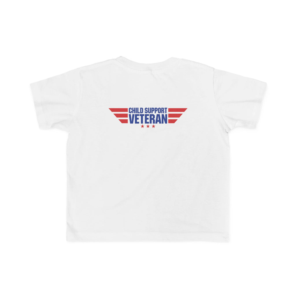 Toddler Tee - "My Dad Child Support Veteran" Patriotic Military Kids Shirt