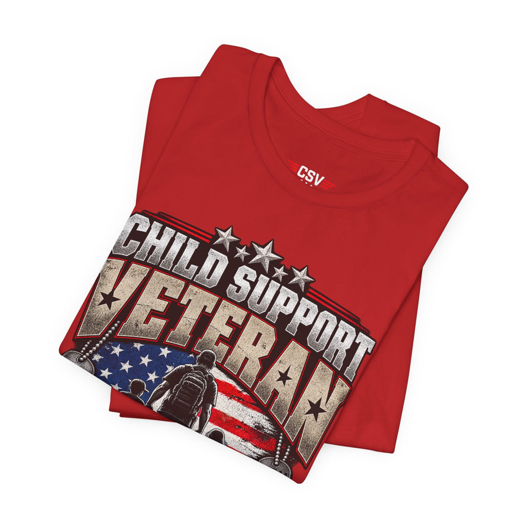 Child Support Veteran T-Shirt — "Still Standing, Still Providing" Patriotic Tee