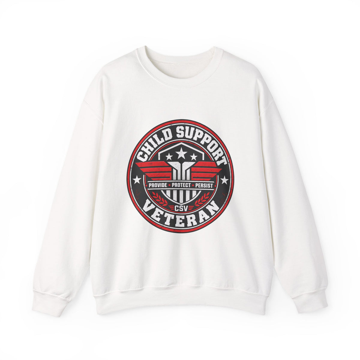 Child Support Veteran Crewneck Sweatshirt — CSV Emblem Pullover