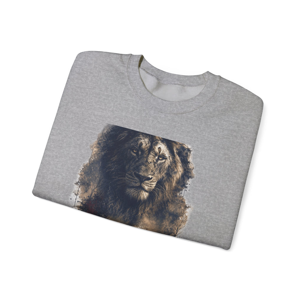 Crewneck Sweatshirt — Child Support Veteran Lion Graphic