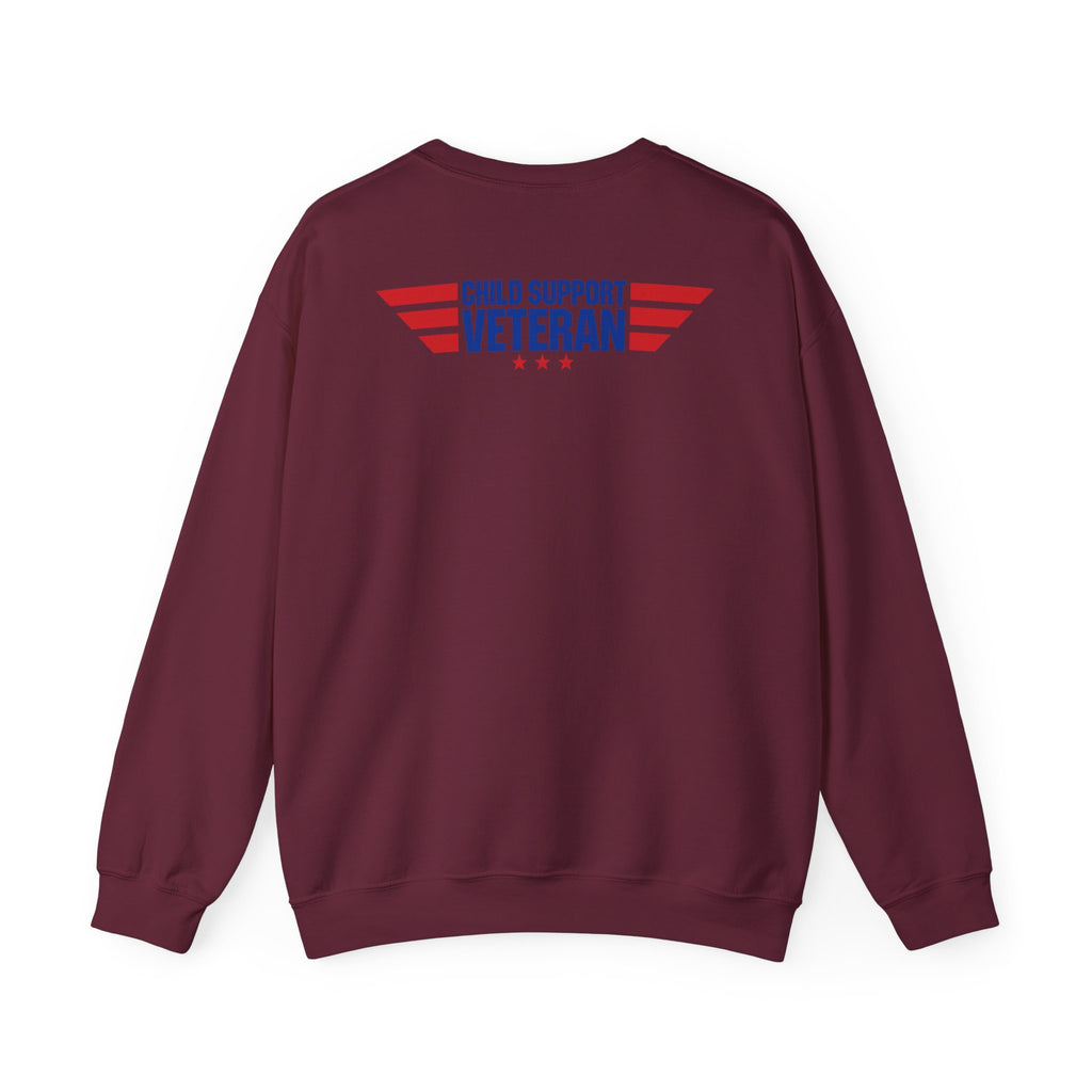 Crewneck Sweatshirt — Child Support Veteran Lion Graphic