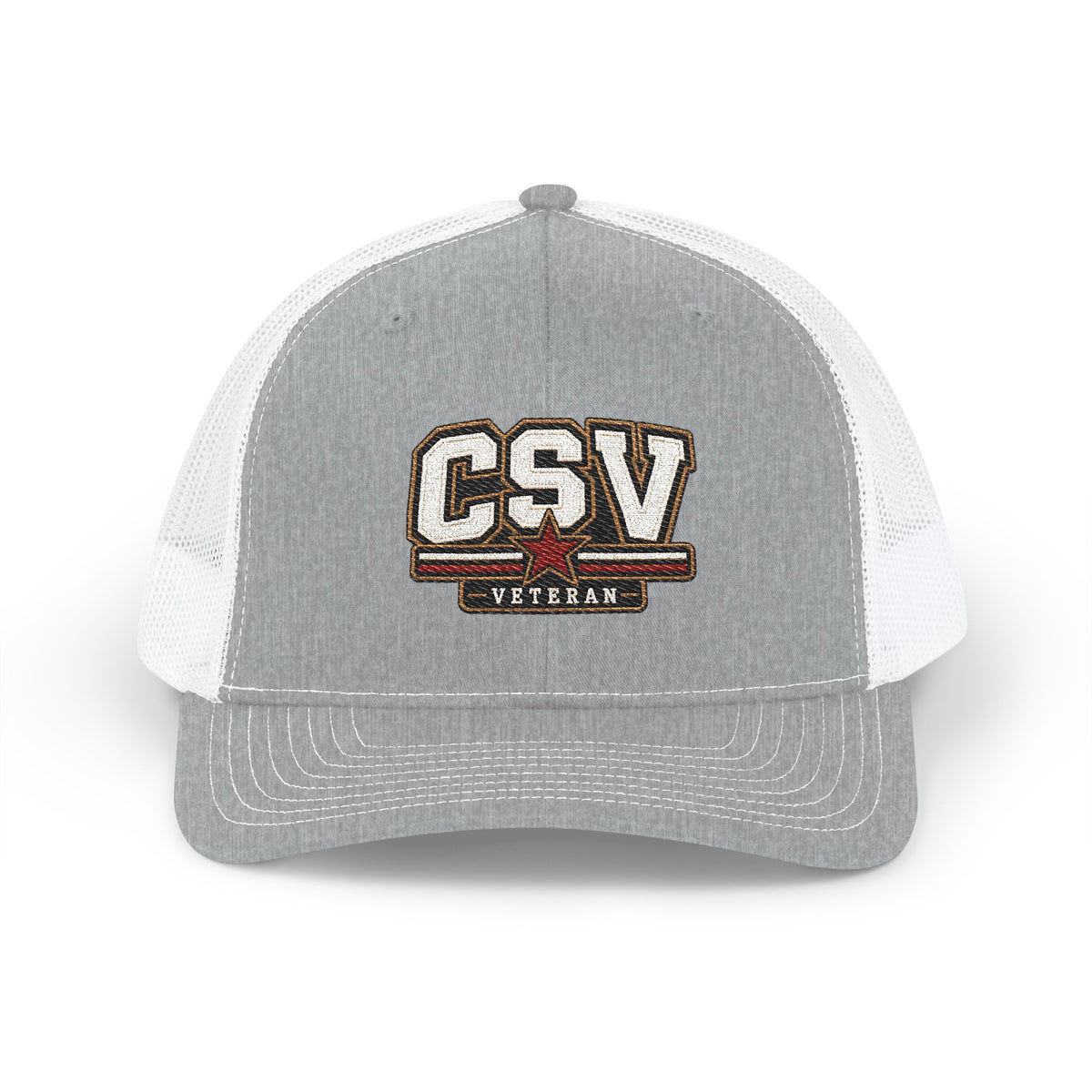 CSV Veteran Trucker Cap — Embroidered Patriotic Snapback