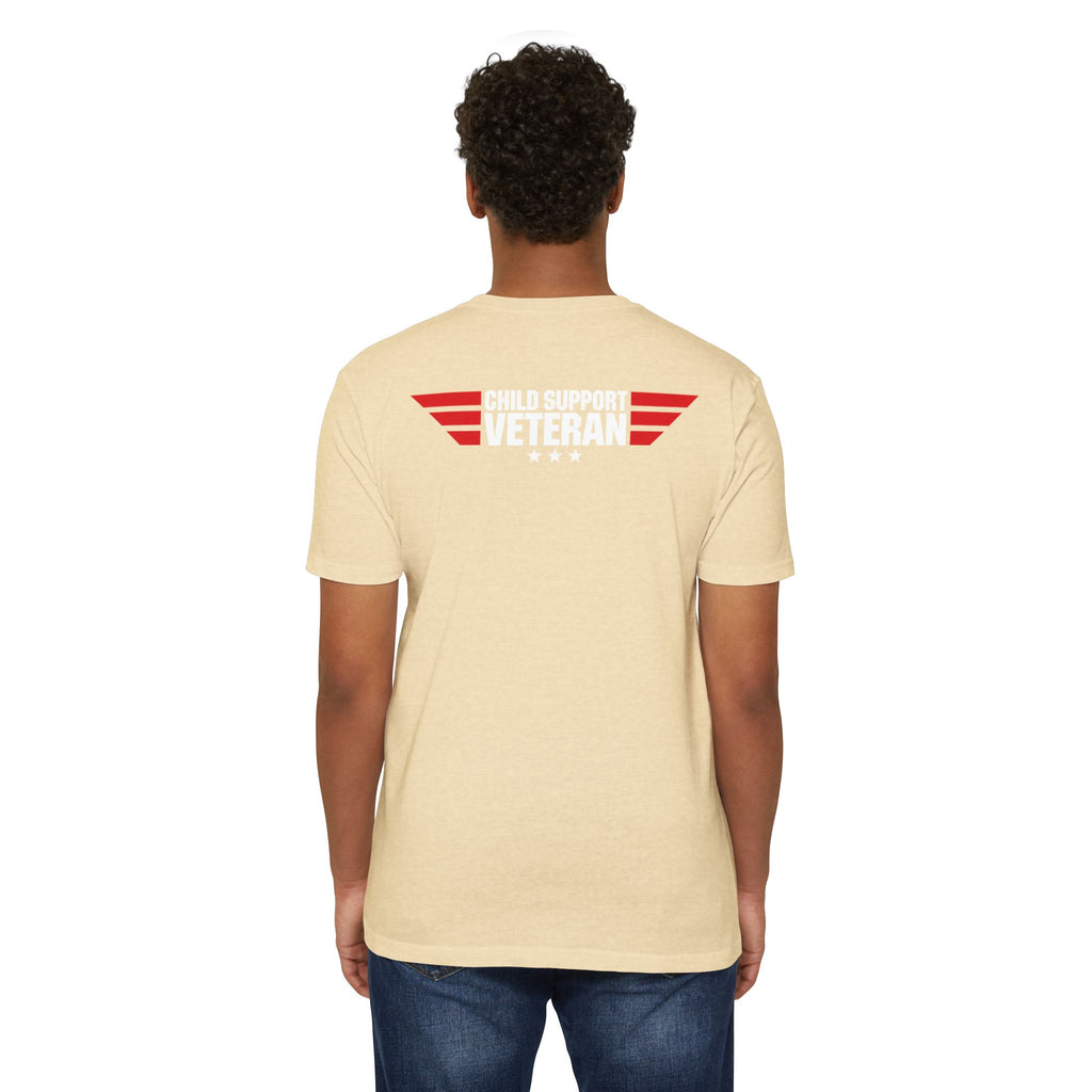 Child Support Veteran T-Shirt — "Real Parents Show Up" Patriotic Dad Shirt