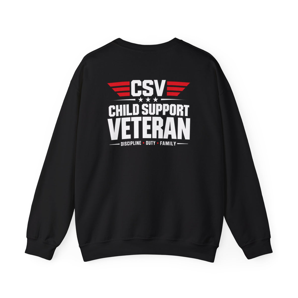 Child Support Veteran Crewneck Sweatshirt — CSV Emblem Pullover